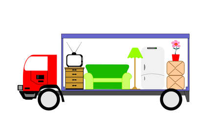 moving truckのイラスト素材