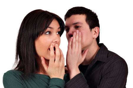 surprised girl and boy