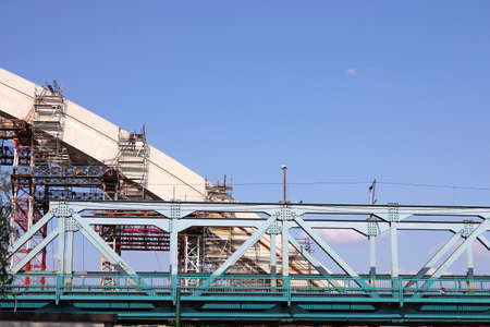 new bridge construction site industryの写真素材