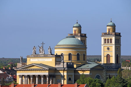 The Cathedral basilica of Eger Hungaryの写真素材