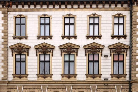 old building windows Pecs Hungary