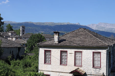 old stone houses village Dilofo Zagoria Greece