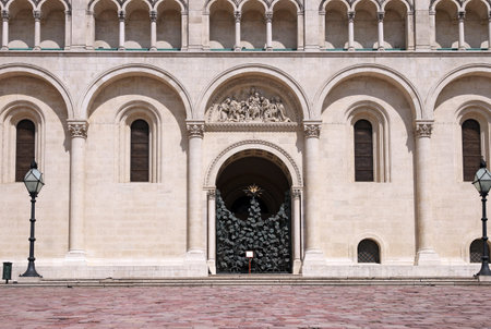 the Cathedral of Pecs entranceの写真素材