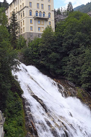 waterfall Gasteiner Ache river Bad Gastein Austriaの写真素材