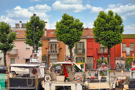 Porto Canale in Rimini Italyの写真素材