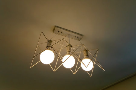 A light in which triangles form a polygonの写真素材