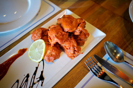 Tandoori chicken, the most popular dish in Indian restaurantsの写真素材