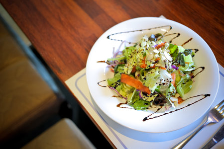 Caesar salad is one of the most popular salads in the worldの写真素材