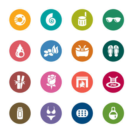 Beauty and Cosmetic Color Iconsのイラスト素材