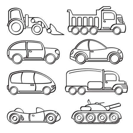 Transportation Toys Collectionのイラスト素材