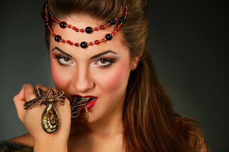 Beautiful Russian womanの写真素材