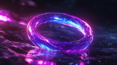 A hyper-detailed glowing Earth with cosmic energy, allowing space for advertising.の素材