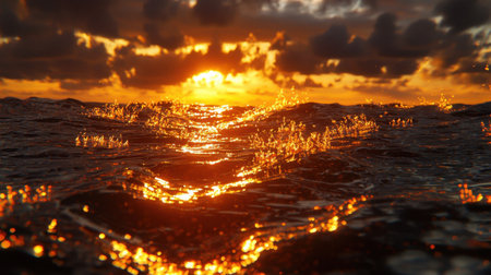Hyper-detailed seamless ripples in the clouds, glowing sky waves with soft reflectionsの素材