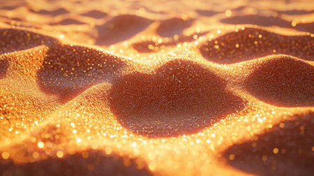 Realistic seamless sand formations, glowing under the warm summer sun, intricate details.の素材