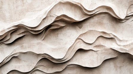 Realistic seamless summer beach sand texture, intricate wave formations under the sun.の素材