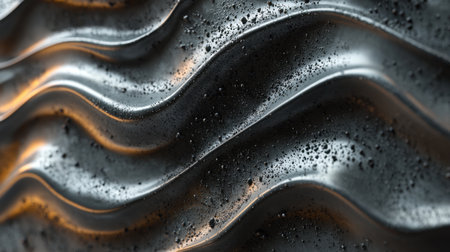 Seamless transparent ripples in the clay, soft natural earthy wave formations.の素材