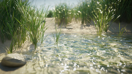 Ultra-detailed sparkling water ripples with a seamless effect, perfect for pools, ponds, and lakes.の素材