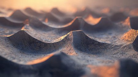 Crystal-clear seamless summer soil waves, glowing ground textures in warm brown tones.の素材