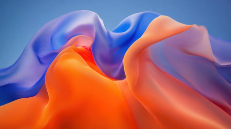 Vibrant gradient background transitioning smoothly from deep blue to warm orange, perfect for modern website design.の素材