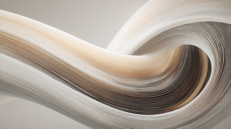 This image features a graceful flow of lines in soft neutral tones, creating an elegant and modern design. Ideal for various creative projects.の素材