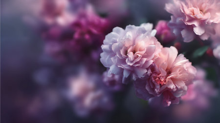 This image showcases soft pink blooms surrounded by a dreamy background, perfect for conveying beauty and tranquility in seasonal or floral themes.の素材