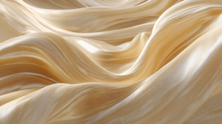 High-quality image of soft cream silk fabric flowing organically, perfect for fashion, design, and elegance themes. Ideal for various creative projects.の素材