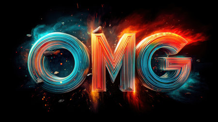 Capture the essence of creativity with this vibrant explosion art featuring bold letters. The dynamic colors and effects create an eye-catching visual impact, perfect for modern design projects.の素材