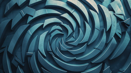 A stunning abstract design featuring swirling blue arrows that create a dynamic visual effect. Ideal for technology and modern art projects.の素材