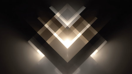 Captivating abstract design featuring dynamic light and geometric shapes. The interplay of shadows and light creates a visually striking and modern atmosphere. Perfect for artistic projects.の素材