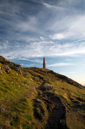 Cape Cornwall is a small headland at St Just, Cornwallの写真素材