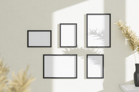 3D Rendering of Frame or Poster Mockup in Interior