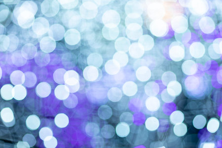 Christmas lights, Abstract background of festive light bokeh.の写真素材