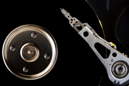 Beautiful hard drive electronic stuffing. Art shooting.の写真素材