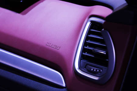 Stylish air duct grille of modern carの写真素材