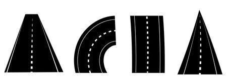 Road, highway isolated on white background. Vectorのイラスト素材