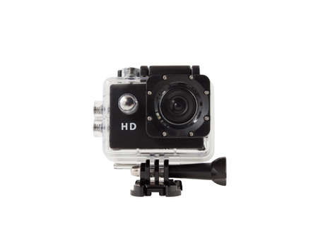 Extreme Sport high definition pro camera isolated on whiteの写真素材