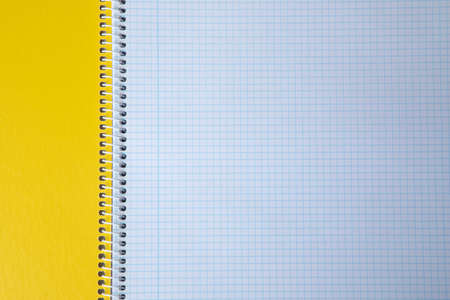 school block note with spiral and square marksの写真素材