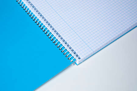 school block note with spiral and square marksの写真素材