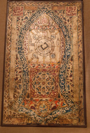 Islamic Arts Museum. Diagram, of the footprint of the Prophet Muhammad. Morocco. 18 th century....