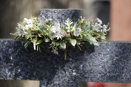 Cemetery in Geneva. Switzerland.の写真素材