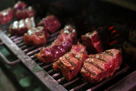 Restaurant. Meet on a grill.の写真素材