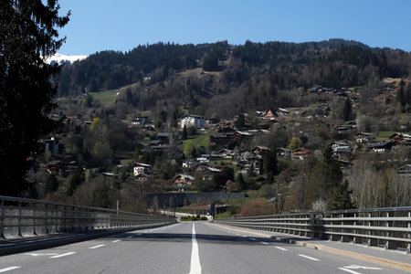 Coronavirus epidemic (COVID-19). Lockdown. Empty bridge.