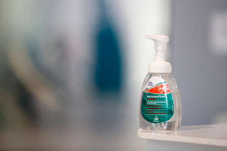 Hand sanitizer dispenser. Covid-19.の写真素材