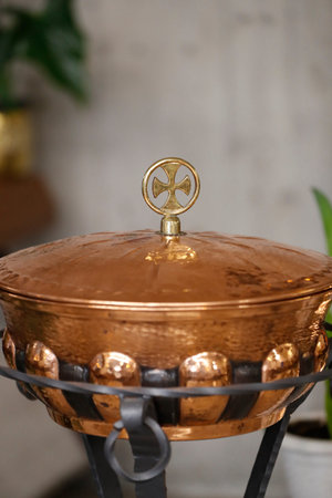 Temple of Monte Grisa. Baptistery. Italy.の写真素材