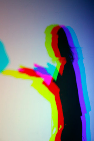 Museum of illusions. Shadow. Dubai. United Arab Emirates.のeditorial素材