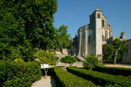 Christ's convent rotunda and garden. Portugal.の写真素材