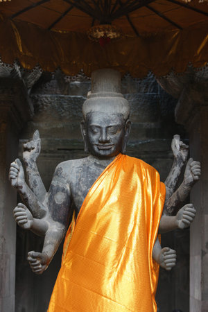 Vishnu Statue. Angkor Wat. Cambodia.の写真素材