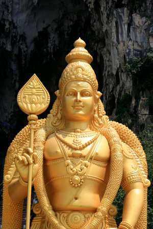 Murugan statue at Batu Caves Malaysia.の写真素材