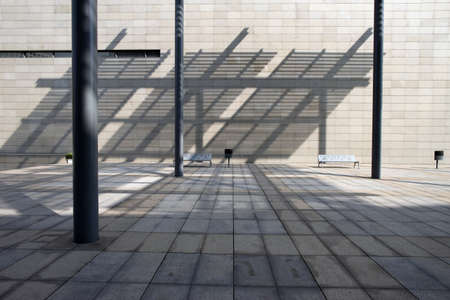 Modern architecture in Macau. Cultural center. China.のeditorial素材