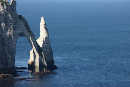 Cliffs at Etretat and blue sea. France.のeditorial素材
